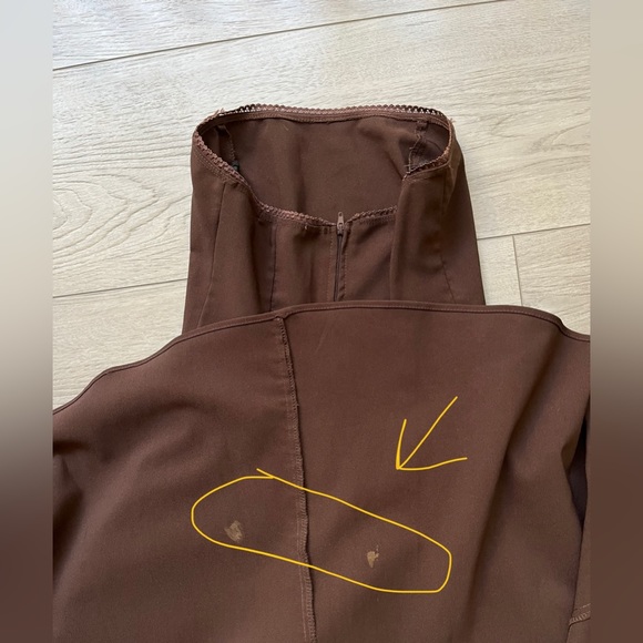 Vintage Charlotte Russe Strapless Brown A-Line Dress - Picture 10 of 10